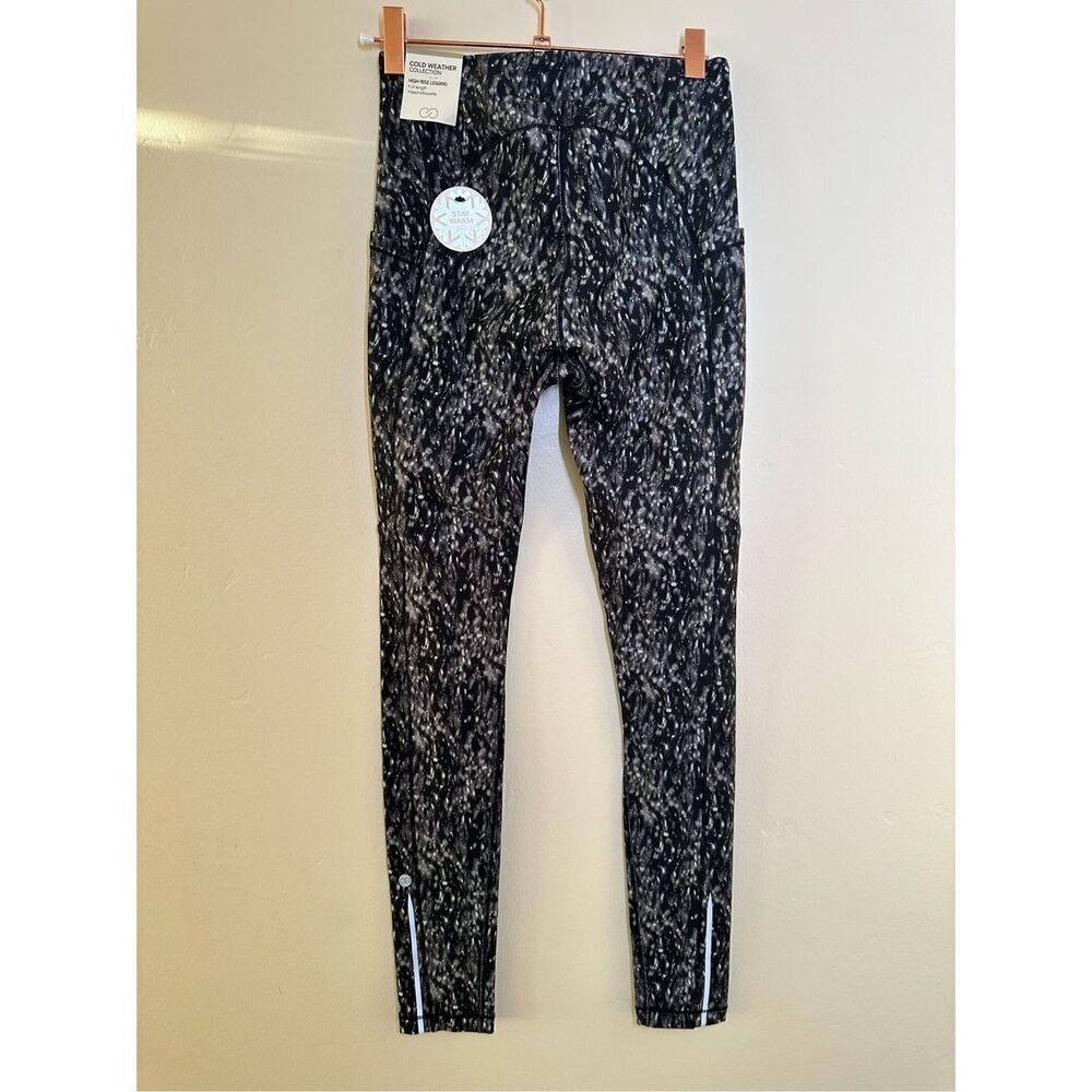 🌸 Calia Gray and Black Cold Weather Collection High Rise Legging Size XS - Picture 4 of 5